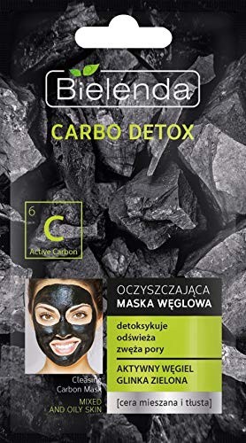 BIELENDA Carbo Detox maschera detergente al carbone per pelli miste e grasse 8g