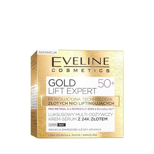 EVELINE Gold Lift Expert 50 lussuosa cremasiero multinutriente con oro 24k giornonotte 50ml
