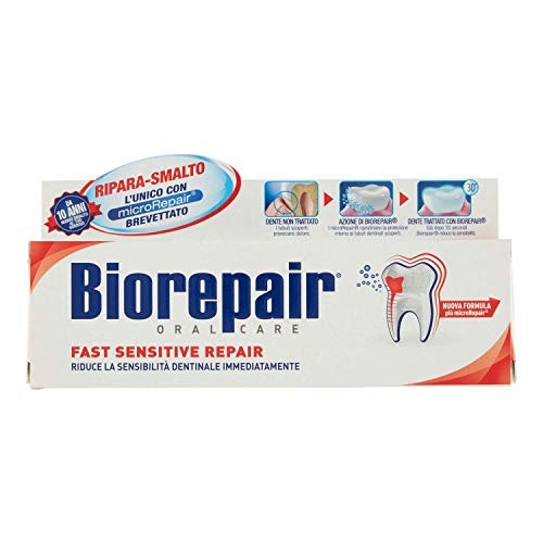 Biorepair Dentifricio Fast Sensitive Repair Dentifricio per denti sensibili donna 75ml