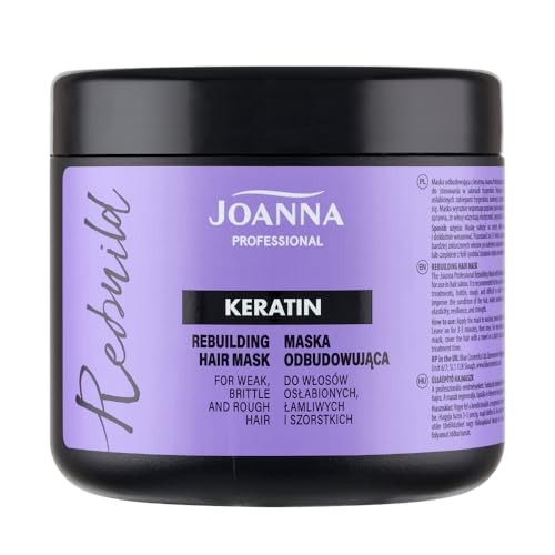 JOANNA PROFESSIONAL Keratin Rebuilding Hair Mask maschera ricostruttiva per capelli indeboliti con cheratina 500g