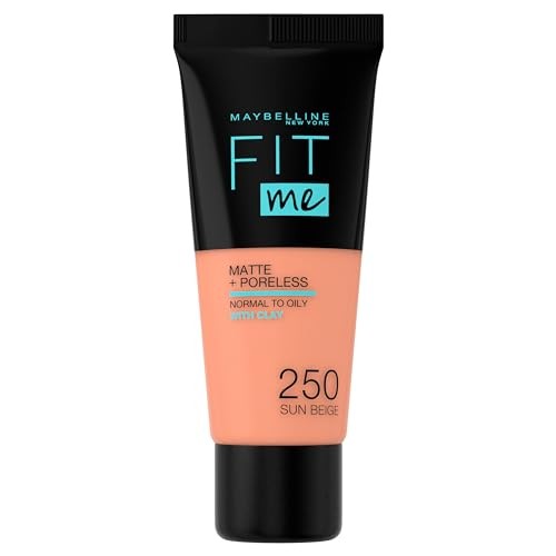 Maybelline Adattami Trucco opaco e senza pori donna 250 Sun Beige
