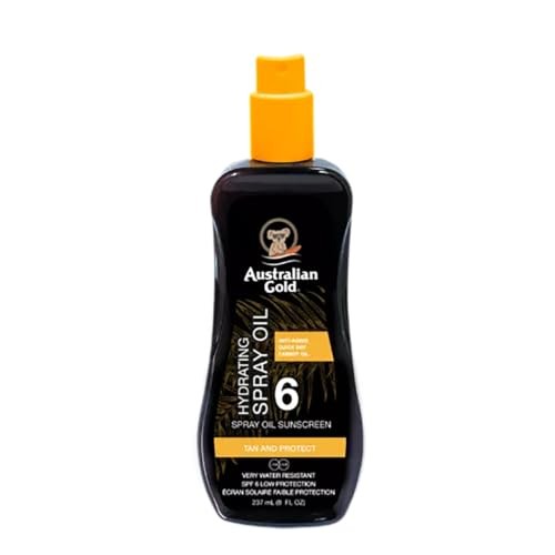 Australian Gold SUNSCREEN SPF6 spray carrot oil formula 237ml unisex 237ml