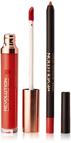 Set Makeup Revolution Retro Luxe Lip Liner Regal 1 g Retro Luxe Matte Liquid Lipstick Regal 55ml donna