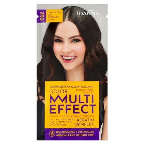 JOANNA Multi Effect Keratin Complex Color Instant Color Shampoo shampoo colorante 012 Marrone Cioccolato 35g