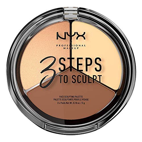 Nyx Professional Make Up 3 STEPS TO SCULPT face sculpting palette nlight unisex 5gr