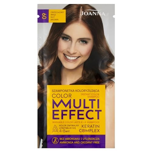 JOANNA Multi Effect Keratin Complex Color Instant Color Shampoo shampoo colorante 09 Marrone Noce 35g