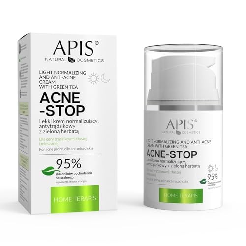 APIS AcneStop Light Normalizing AntiAcne Cream crema leggera normalizzante antiacne al t verde 50ml