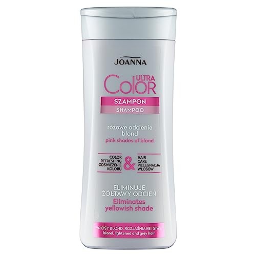 JOANNA Shampoo Ultra Color System che dona una sfumatura rosa ai capelli biondi e decolorati 200ml