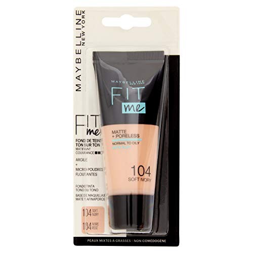 Maybelline Fit Me Matte Poreless Liquid Foundation 104 Soft Ivory 30ml donna