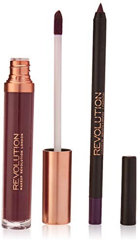 Set Makeup Revolution Retro Luxe Matte Liquid Lipstick Royal 55ml Retro Luxe Lip Liner Royal 1 g donna
