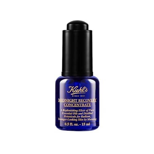 Kiehls Midnight Recovery Concentrate Night Regenerating Oil Serum For Fresh Skin Look donna 15ml